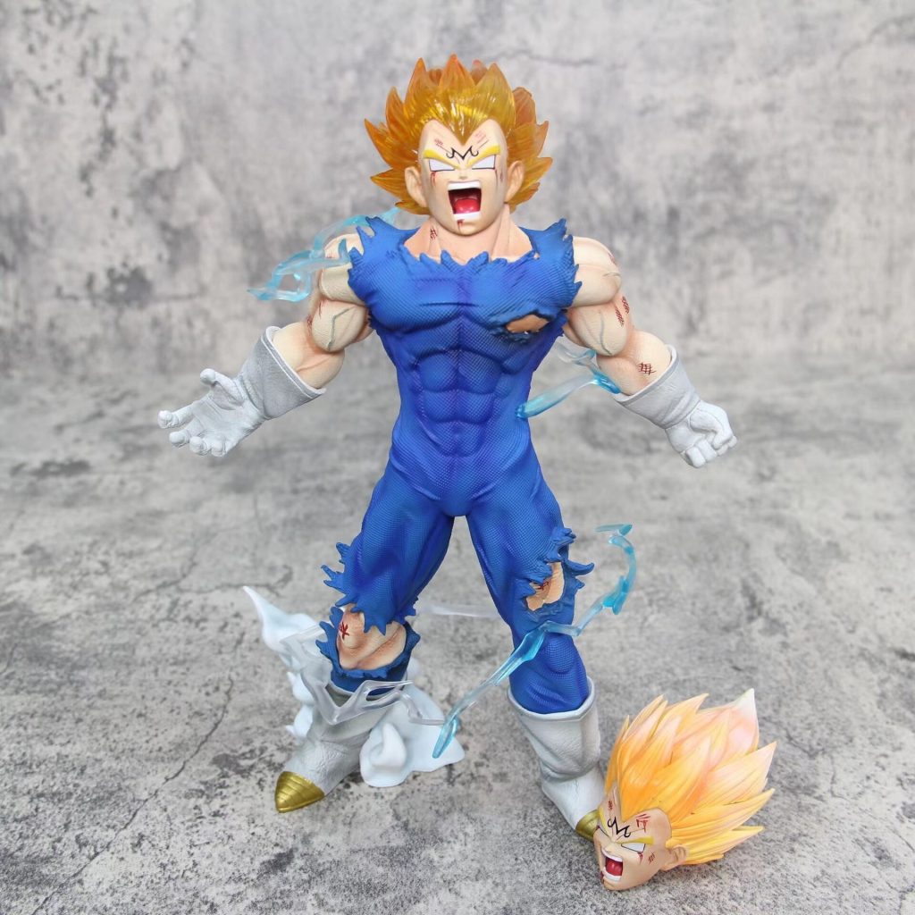 Dragon Ball Z Anime Figure GK Vegeta 27cm Self Explosion Double Head With Light Action Figure 4 - Dragon Ball Z Toys