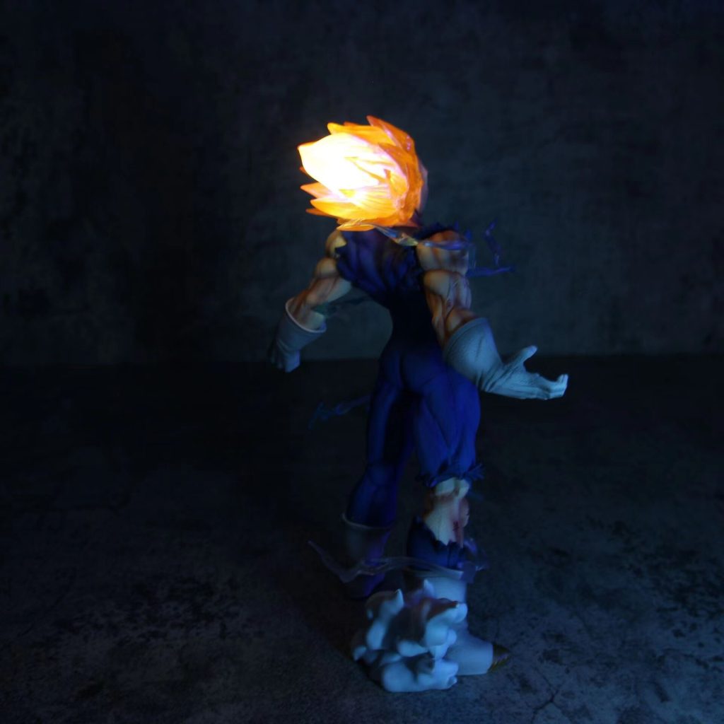 Dragon Ball Z Anime Figure GK Vegeta 27cm Self Explosion Double Head With Light Action Figure 5 - Dragon Ball Z Toys